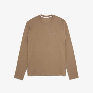 Lacoste Long Sleeve Lounge ανοιχτο καφε | CH8147620