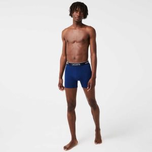 Lacoste Long Stretch βαμβακερα Boxer Brief 3-Pack σκουρο μπλε μπλε κοκκινα σκουρο μπλε μπλε | RM9082156
