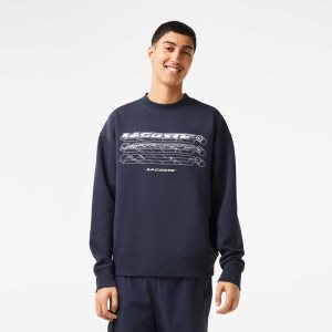 Lacoste Loose Fit Branded μπλε | TR9057164
