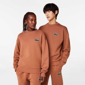 Lacoste Loose Fit Crocodile Badge ανοιχτο καφε | VR9408713