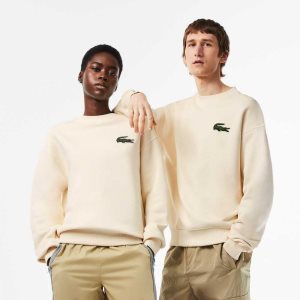 Lacoste Loose Fit Crocodile Badge ασπρα | YJ4157682