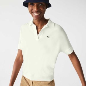 Lacoste Loose Fit Flowy Pique ασπρα | HS2104583