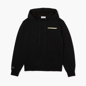Lacoste Loose Fit Hoodie with Contrast Branding μαυρα | OQ0419573