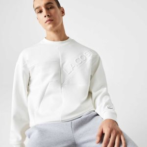 Lacoste Loose Fit Patchwork Effect ασπρα | QM9356874