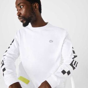 Lacoste Loose Fit Print ασπρα | UI8164095