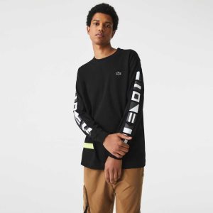 Lacoste Loose Fit Print μαυρα | DX3920467