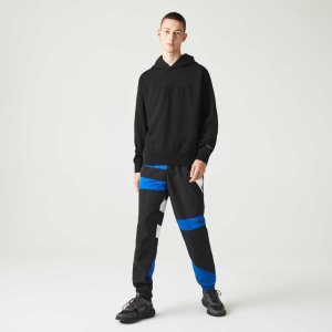 Lacoste Loose Fit Κουκουλοφόρος μαυρα | KZ8796352