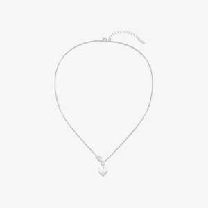 Lacoste Love My Croc Necklace ασημι | LD3560418