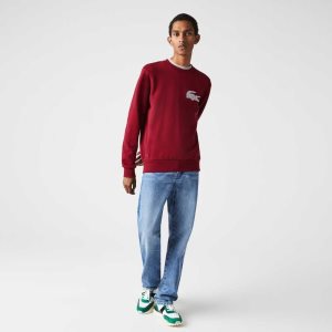 Lacoste Made In France Organic βαμβακερα Fleece μπορντο | RS3860921