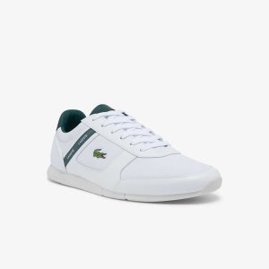 Lacoste Menerva Αθλητικά δερματινα ασπρα σκούρο πρασινο | GU1803269