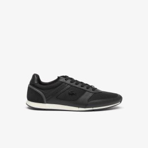 Lacoste Menerva δερματινα μαυρα ασπρα | YD5601239