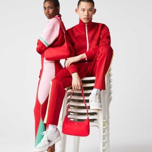 Lacoste Metal Crocodile Branded λουρακια νάιλον Shoulder Πολύχρωμο | ID6823459