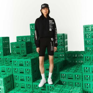 Lacoste Minecraft Oversized Fleece Hoodie μαυρα | GN0547612