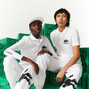 Lacoste Minecraft κλασικα Fit Organic βαμβακερα ασπρα | XW6382154