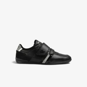 Lacoste Misano λουρακια δερματινα μαυρα γκρι | NZ5064312