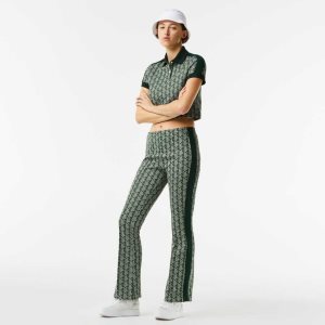 Lacoste Monogram Print Trackpants πρασινο Μπεζ | MJ8420956