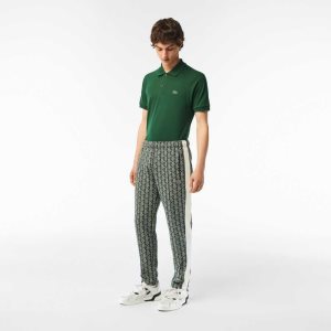 Lacoste Monogram Print πρασινο Μπεζ | QZ2960438