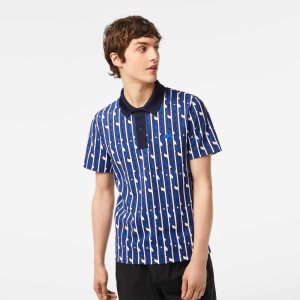 Lacoste Movement Two-Tone Printed ασπρα μπλε | JX0918546