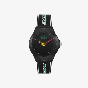 Lacoste Neocroc Black σιλικόνη λουρακια μαυρα | DZ7284963