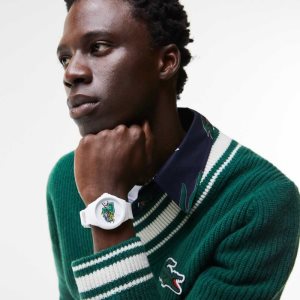 Lacoste Neocroc White σιλικόνη λουρακια ασπρα | CX3697108