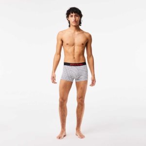 Lacoste Netflix Branded Trunks ασπρα μαυρα | EG4738250