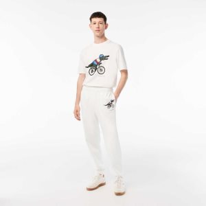 Lacoste Netflix Croc Print tracking ασπρα | TI8975361