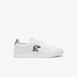 Lacoste Netflix Sex Education Carnaby Piquee ασπρα πρασινο | OP0315479