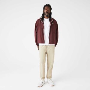 Lacoste New κλασικα Light Κουκουλοφόρος Zippered μπορντο | GL8245701