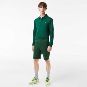 Lacoste Organic Brushed βαμβακερα Fleece πρασινο | BA7160245