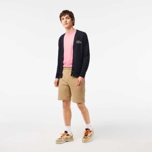 Lacoste Organic Brushed βαμβακερα Fleece Μπεζ | UT7492563