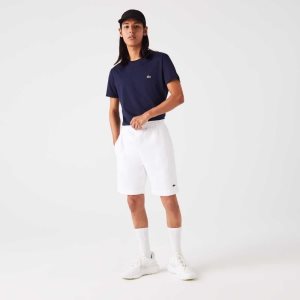 Lacoste Organic Brushed βαμβακερα Fleece ασπρα | ZV7536984
