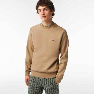 Lacoste Organic Brushed βαμβακερα Μπεζ | XZ1392068