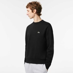 Lacoste Organic Brushed βαμβακερα μαυρα | VT9064738