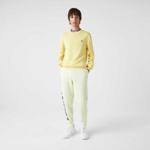 Lacoste Organic βαμβακερα Crew Neck κίτρινα | WC5809123