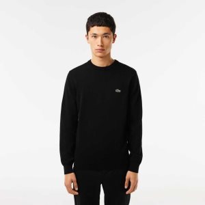 Lacoste Organic βαμβακερα Crew Neck μαυρα | LE8921643