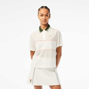 Lacoste Organic βαμβακερα French Made Loose Cut ασπρα | DL8061793