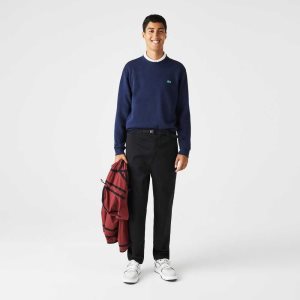Lacoste Organic βαμβακερα Gabardine Chinos μαυρα | VB9253760