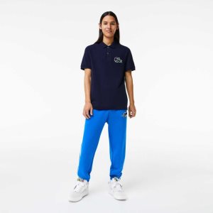 Lacoste Organic βαμβακερα Pique σκουρο μπλε μπλε | XV3514269