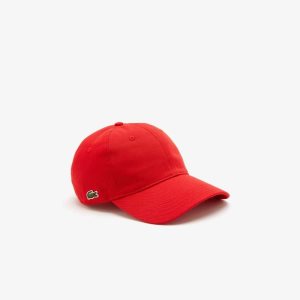 Lacoste Organic βαμβακερα Twill κοκκινα | YH6508197