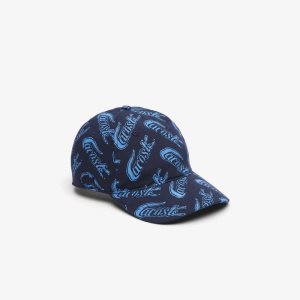 Lacoste Organic βαμβακερα Vintage Print σκουρο μπλε μπλε μπλε | LP6430957