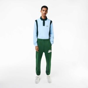 Lacoste Organic βαμβακερα tracking Pants πρασινο | HB5208493