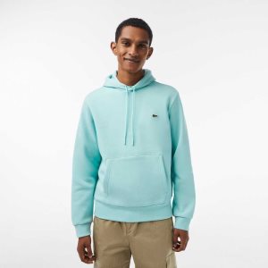 Lacoste Organic βαμβακερα Κουκουλοφόρος μεντα | MG7802319