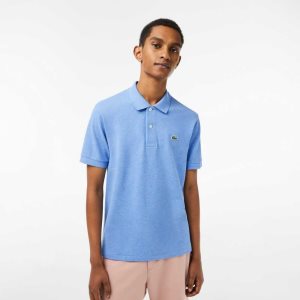 Lacoste Original L.12.12 Heathered Petit Pique βαμβακερα μπλε | AW8459206