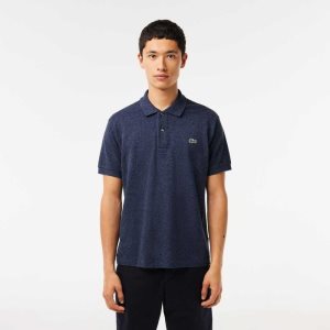 Lacoste Original L.12.12 Heathered Petit Pique βαμβακερα μπλε | MB5478209