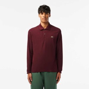 Lacoste Original L.12.12 Long Sleeve Heathered βαμβακερα μπορντο | HW2193746