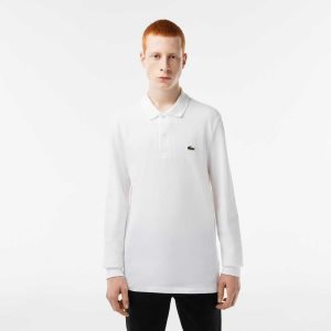 Lacoste Original L.12.12 Long Sleeve βαμβακερα ασπρα | DV2907683