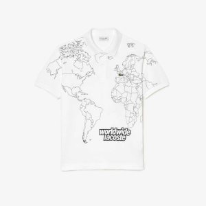 Lacoste Original L.12.12 Planisphere ασπρα | QG5684913