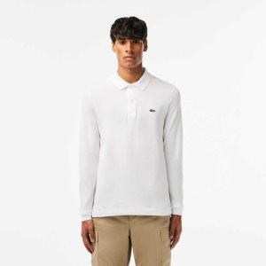 Lacoste Original L.12.12 Slim Fit Long Sleeve ασπρα | UX7531690