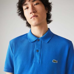 Lacoste Original L.12.12 Slim Fit Petit Pique βαμβακερα μπλε | EA6735192