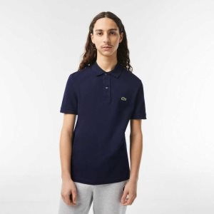 Lacoste Original L.12.12 Slim Fit Petit Pique βαμβακερα σκουρο μπλε μπλε | EF8534702